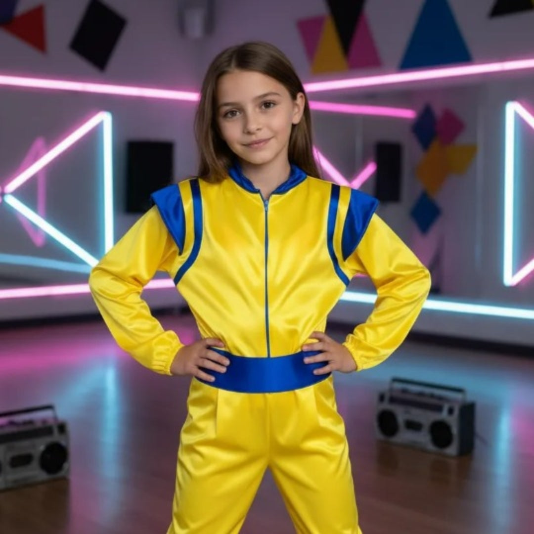Disfraz de Ficha Amarilla para Niño y Niña - Traje de Timbiriche Musical