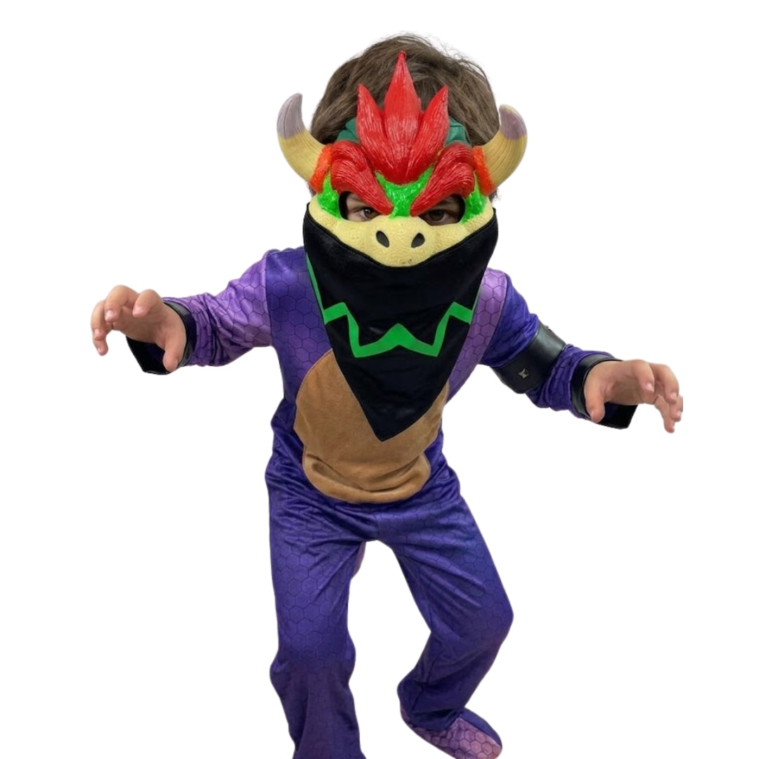 Disfraz de Rey Tortuga para Niño - Traje de Villano de Videojuego Infantil
