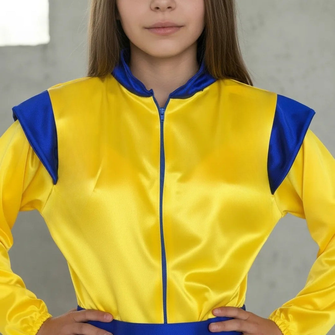 Disfraz de Ficha Amarilla y Azul para Adulto - Traje de Timbiriche Musical