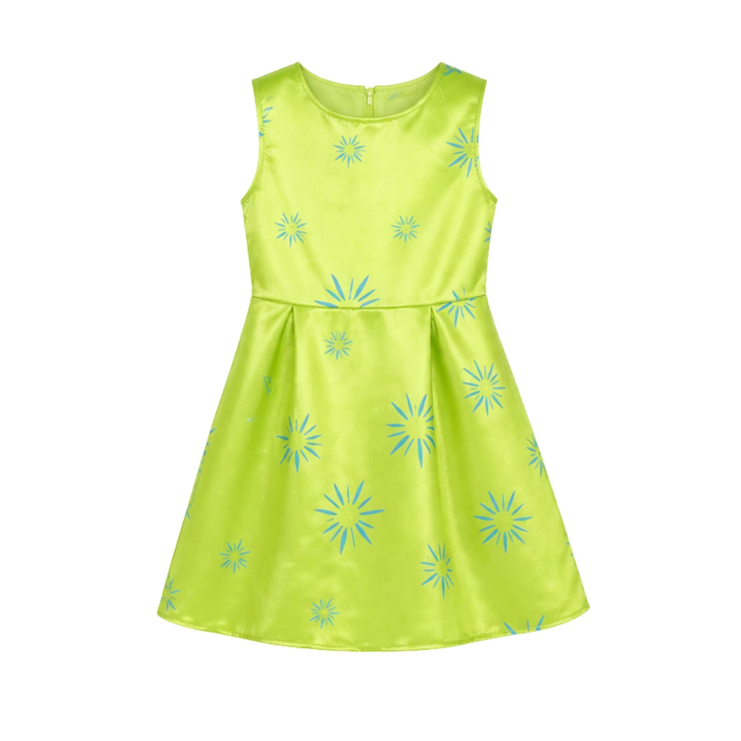 Disfraz de Alegría con Peluca para Niña - Vestido de Emoción Infantil
