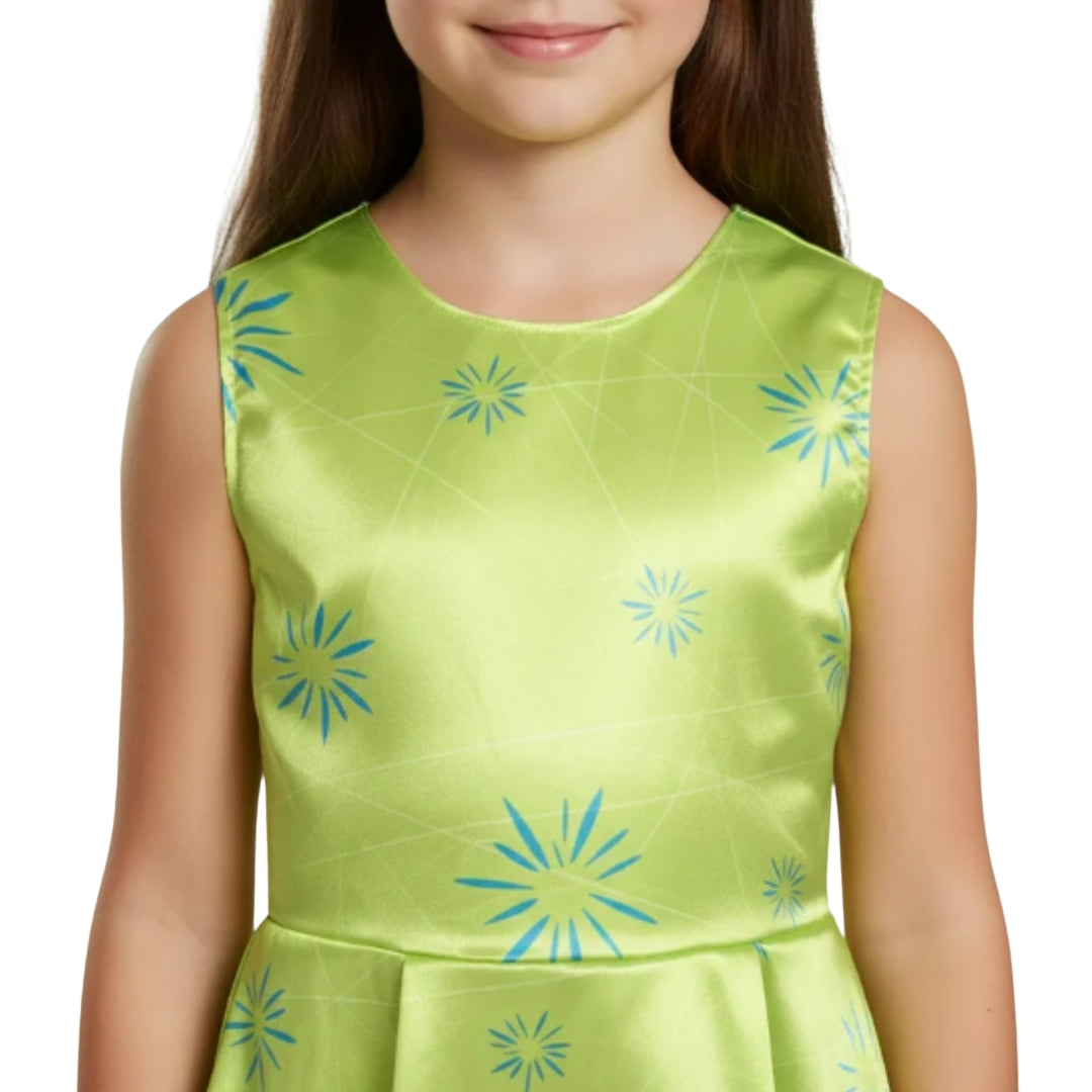 Disfraz de Alegría con Peluca para Niña - Vestido de Emoción Infantil