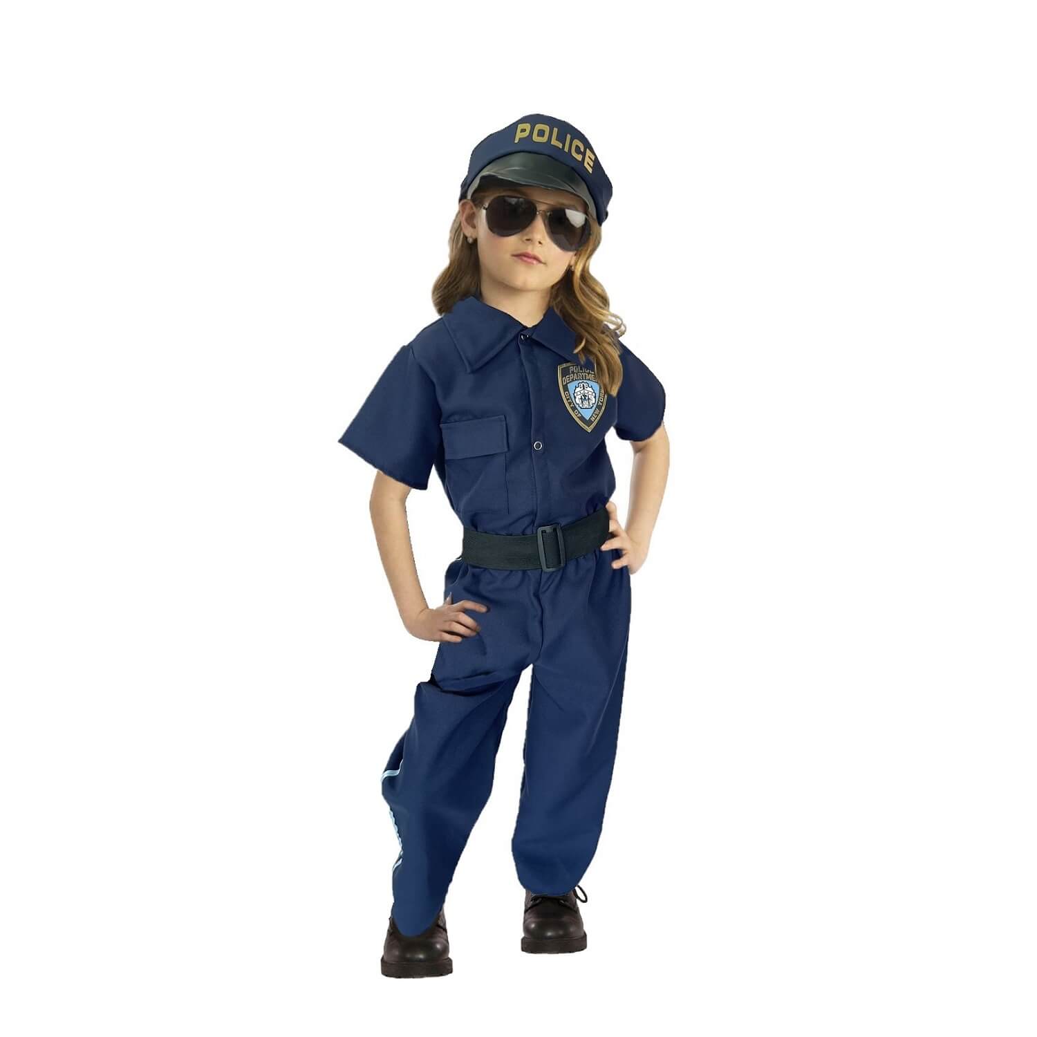 Disfraz de Policía para Niño y Niña con Gorro - Uniforme