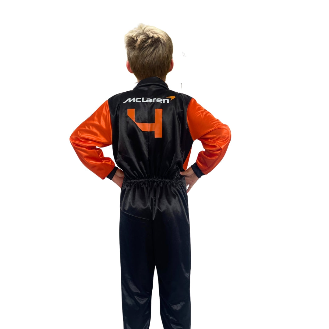 Disfraz de Piloto de Carreras para Niño - Traje Naranja Infantil