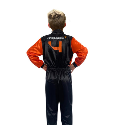 Disfraz de Piloto de Carreras para Niño - Traje Naranja Infantil