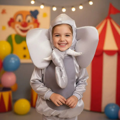 Disfraz de Elefante con Gorro para Niñas y Niños - Traje de Animales Primavera