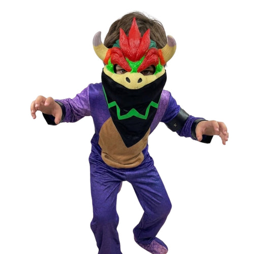 Disfraz de Rey Tortuga para Niño - Traje de Villano de Videojuego Infantil