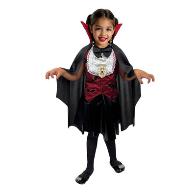 Disfraz de Vampira para Niña - Vestido de Halloween y Día de Muertos