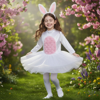 Disfraz de Coneja con Orejas para Niñas - Traje Primavera y Pascua