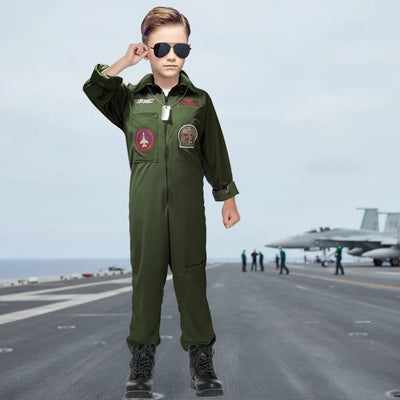 Disfraz de Piloto de Avión para Niños -Uniforme Combate