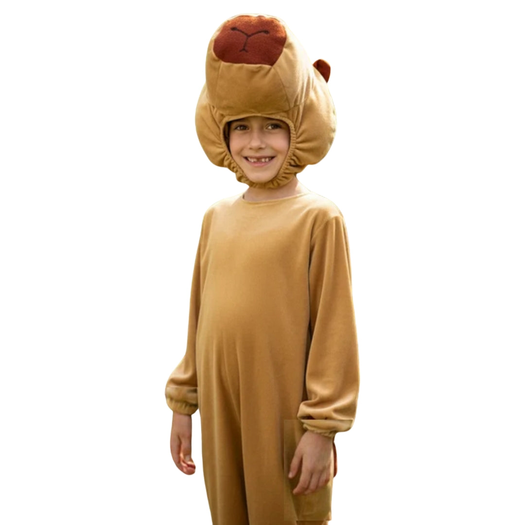 Disfraz de Capibara Kawaii para Niño y Niña - Mameluco con Gorro