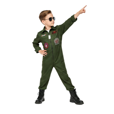 Disfraz de Piloto de Avión para Niños -Uniforme Combate