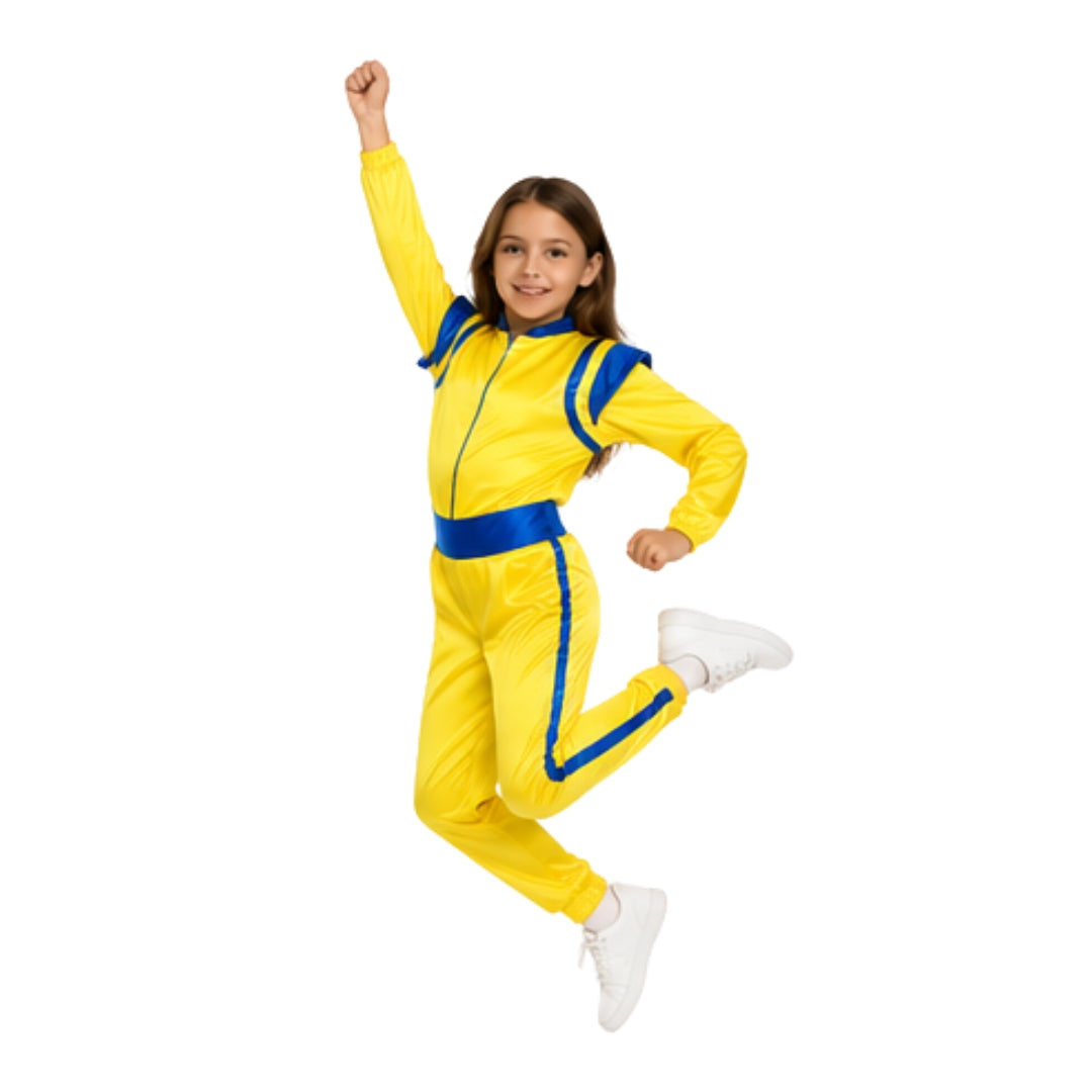 Disfraz de Ficha Amarilla para Niño y Niña - Traje de Timbiriche Musical