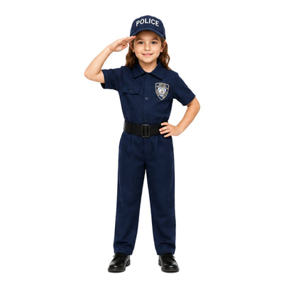 Disfraz de Policía para Niño y Niña con Gorro - Uniforme