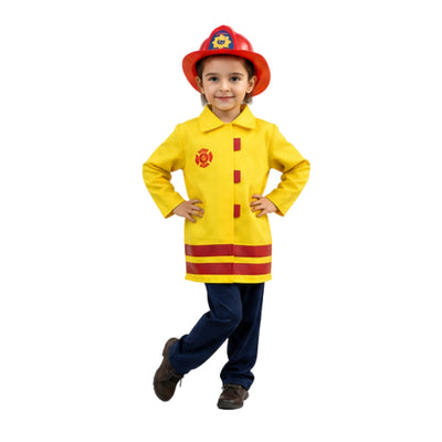 Disfraz de Bombero para Niño y Niña con Casco