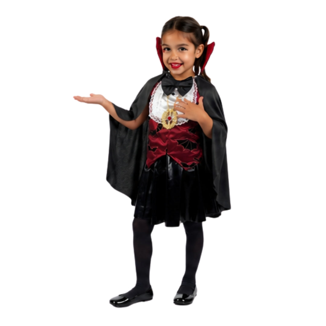 Disfraz de Vampira para Niña - Vestido de Halloween y Día de Muertos