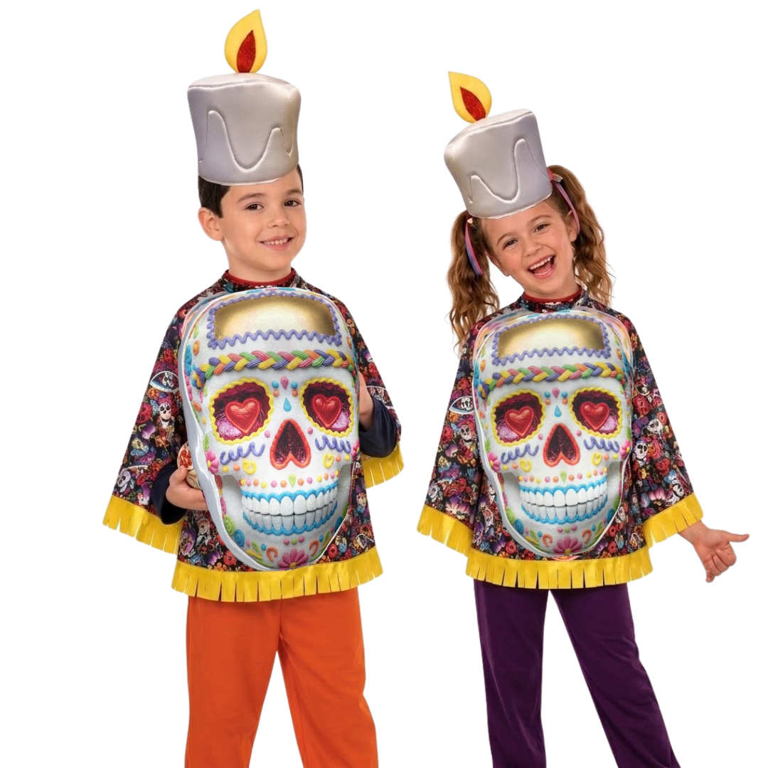 Disfraz de Calaverita de Azúcar para Niño y Niña - Traje Día de Muertos y Halloween