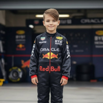 Disfraz de Piloto de Carreras para Niño - Traje Azul y Rojo Infantil