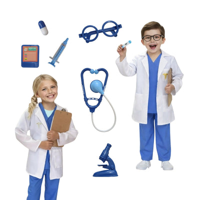Disfraz de Doctor y Científica con Accesorios para Niño y Niña
