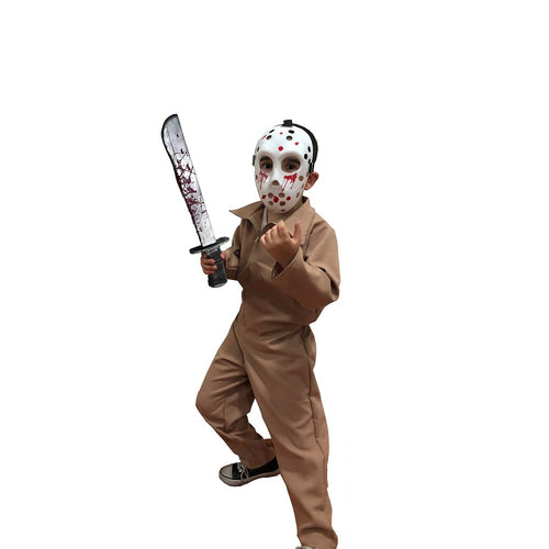 Disfraz de Terror con Máscara de Hockey Infantil