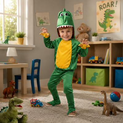 Disfraz de Dinosaurio Rex para Niñas y Niños - Cosplay Infantil Halloween Toy
