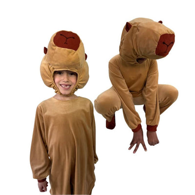 Disfraz de Capibara Kawaii para Niño y Niña - Mameluco con Gorro
