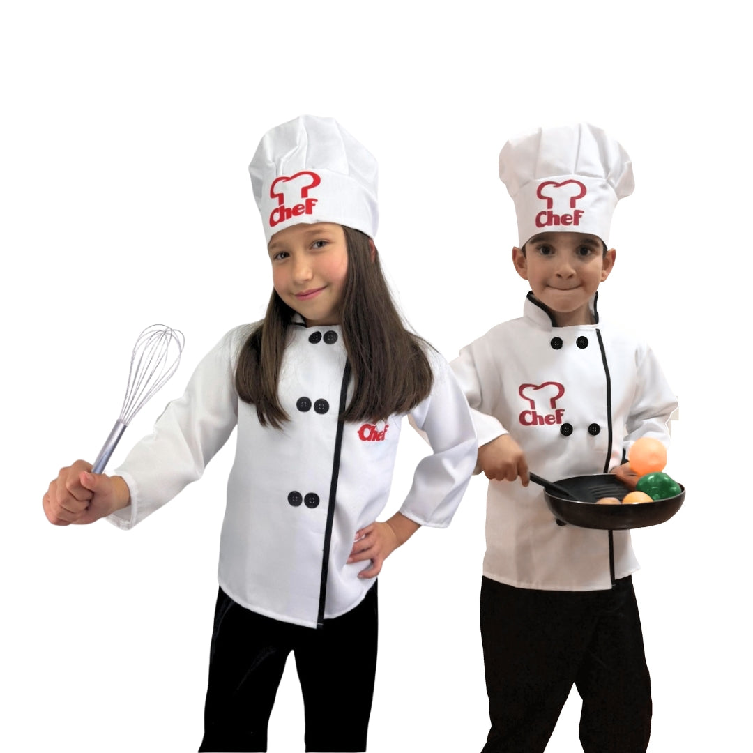 Disfraz de Chef para Niña y Niño con Gorro