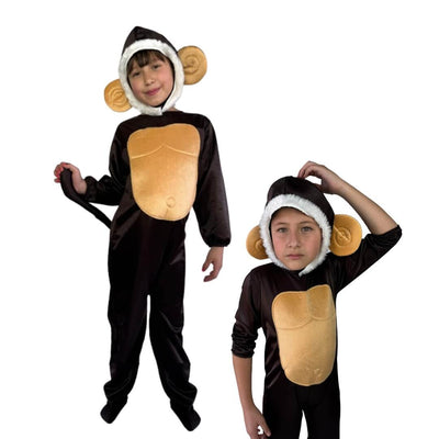 Disfraz de Chango para Niño y Niña - Mameluco de Mono con Gorro