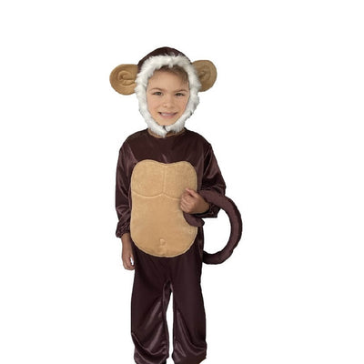 Disfraz de Chango para Niño y Niña - Mameluco de Mono con Gorro