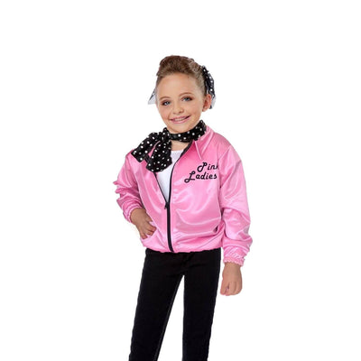 Chamarra Rosa Infantil de Rock and Roll - Disfraz de los 80 para Niña
